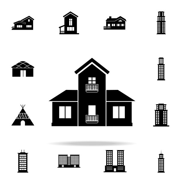 房屋图标，用于Web和移动设备的房屋通用图标集图片下载