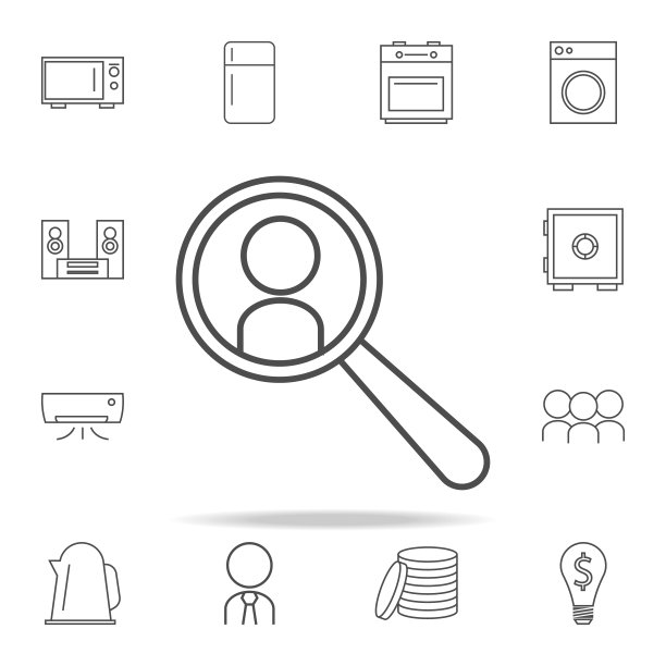 人员搜索Web通用图标图片下载
