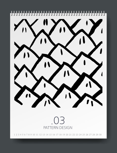 插图，图案，日历，套，书封面图片下载