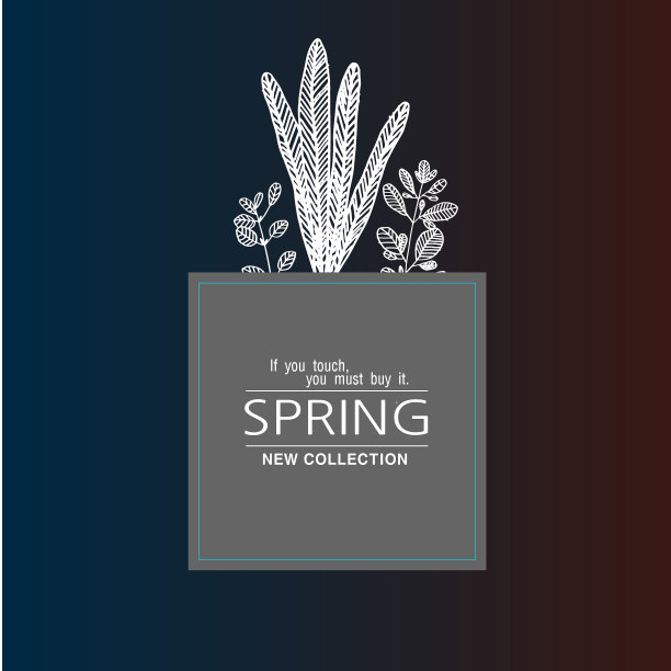 插图，画框，图案，包装，春天，叶子，花，日记，书封面，流行，旗帜图片下载