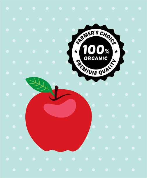 新鲜和优质的苹果包装标签图片下载