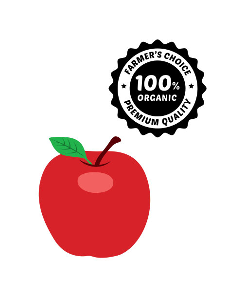 新鲜和优质的苹果包装标签图片下载