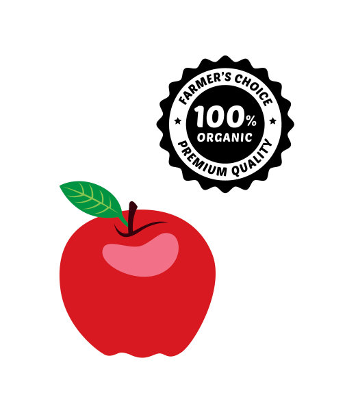 新鲜和优质的苹果包装标签图片下载