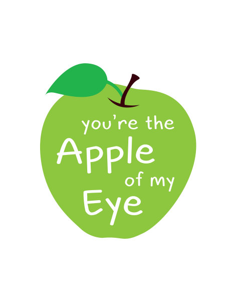 你是我眼中的苹果海报矢量图片下载