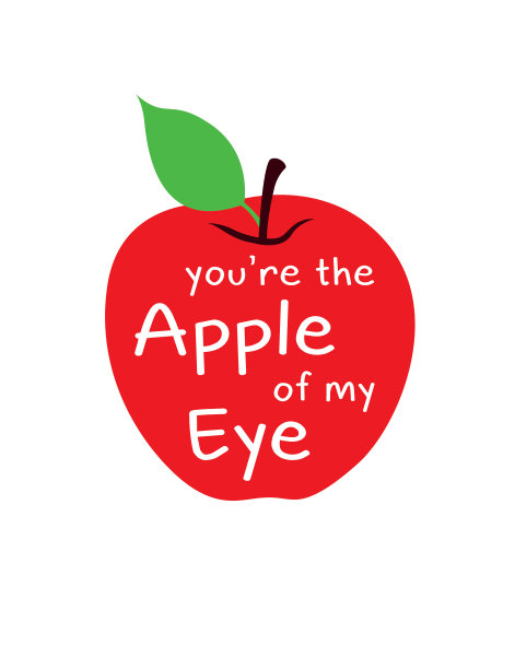 你是我眼中的苹果海报矢量图片下载