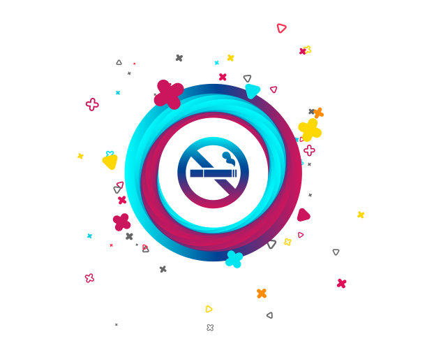 禁止吸烟标志图标。香烟的象征。图片下载