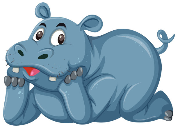 白色背景下可爱的海马体图片下载