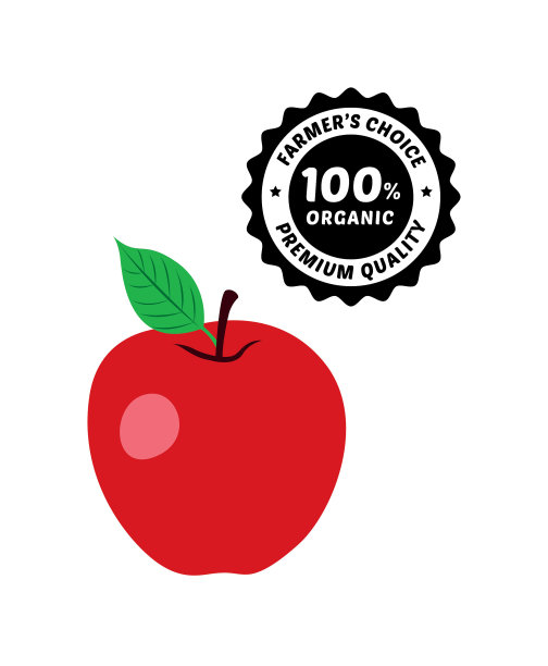 新鲜和优质的苹果包装标签图片下载