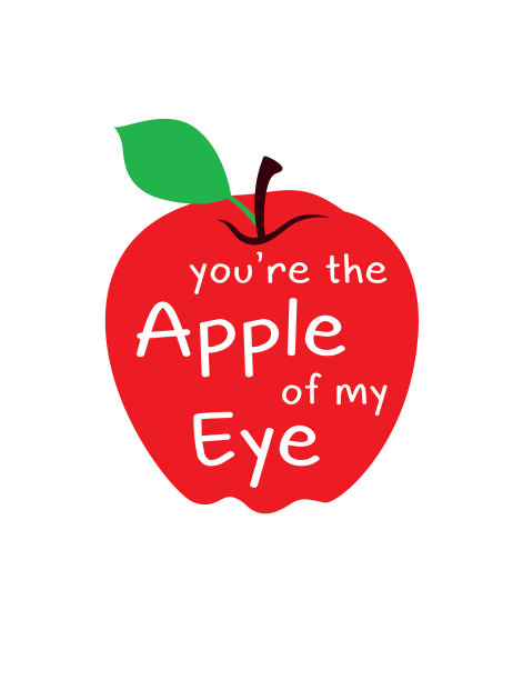 你是我眼中的苹果海报矢量图片下载