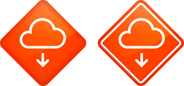 云技术与下载下箭头图标图片下载