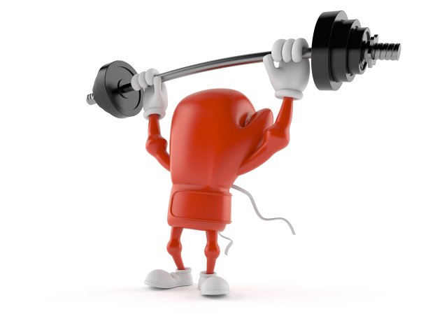 拳击手套人物举重沉重的杠铃图片下载