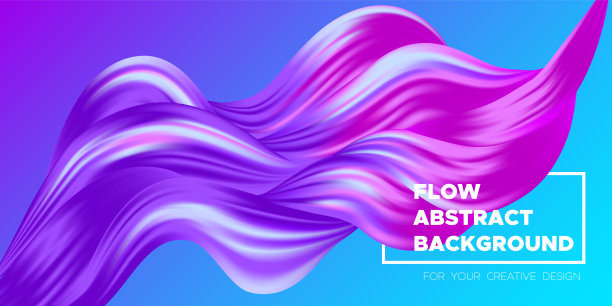 3d抽象液体彩色形状。图片下载