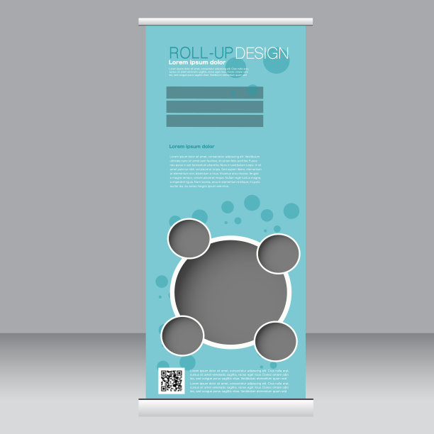 卷起横幅站模板。图片下载