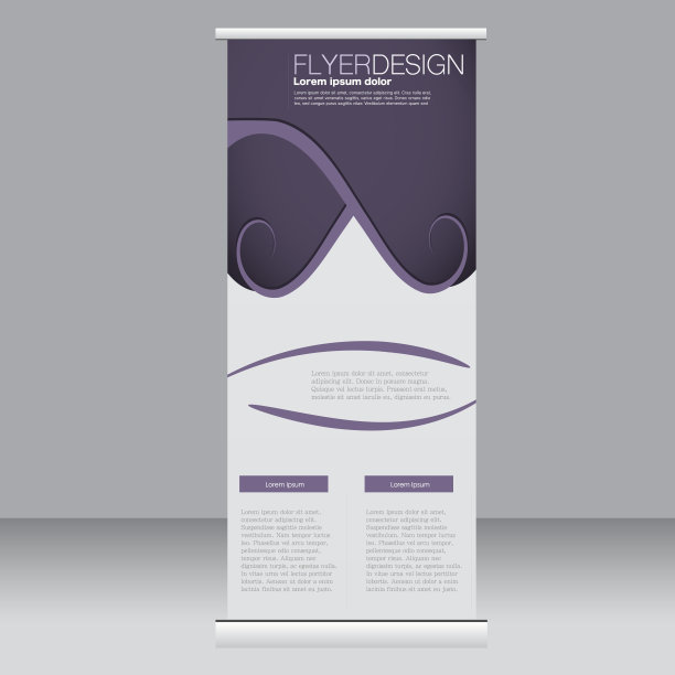 卷起横幅站模板。图片下载