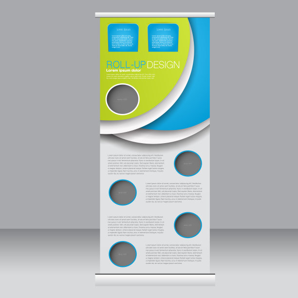 卷起横幅站模板。图片下载