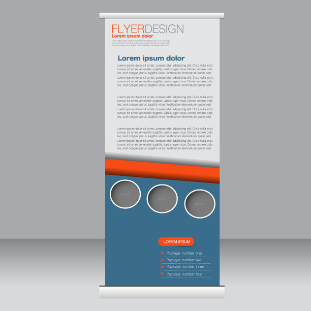 卷起横幅站模板。图片下载