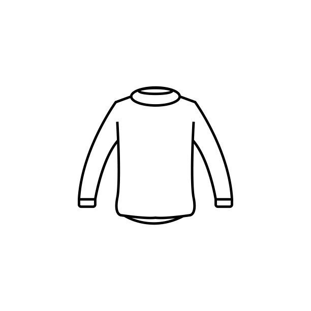 毛衣衣服男人的偶像。移动概念和web应用的服装图标元素。细线毛衣衣服男人图标可以用于网络和移动图片下载