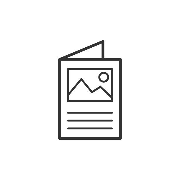 传单传单图标在平坦的风格。小册子单矢量插图在白色孤立的背景。小册子传单经营理念。图片下载