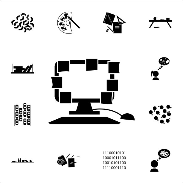 桌面图标凌乱。混乱图标通用设置为网络和移动图片下载