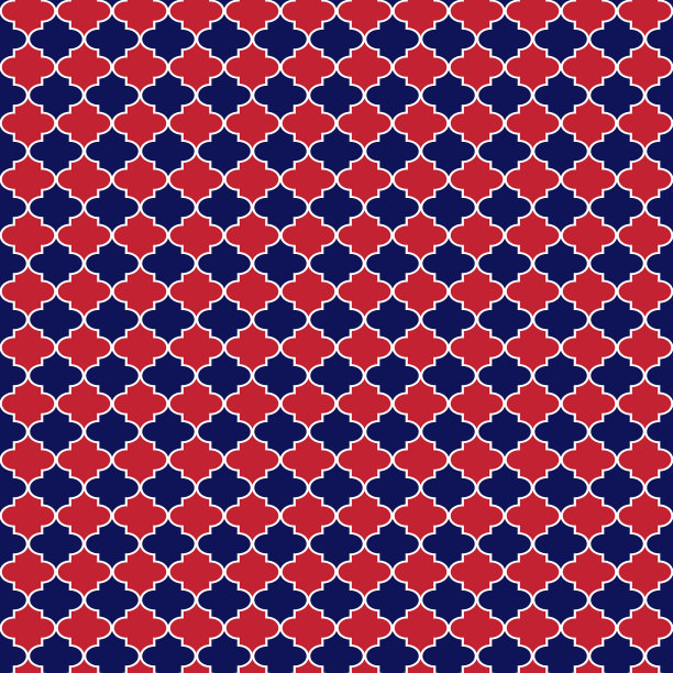 红色和海军四翼无缝模式图片下载