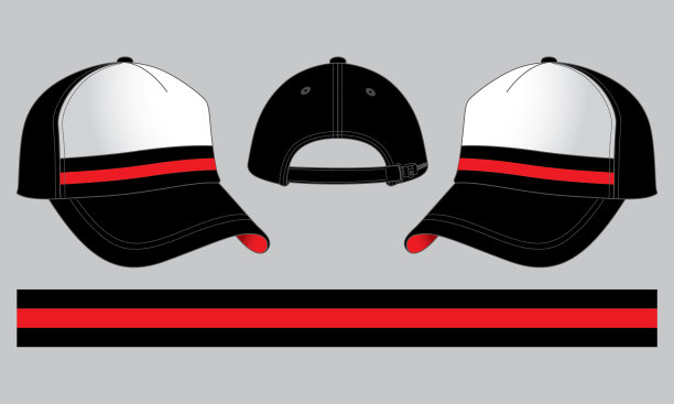 棒球帽设计矢量图片下载