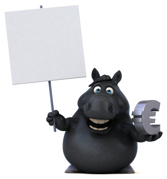 有趣的马- 3D插图图片下载