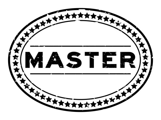 垃圾黑大师字椭圆形橡皮印章印章上的白色背景图片下载