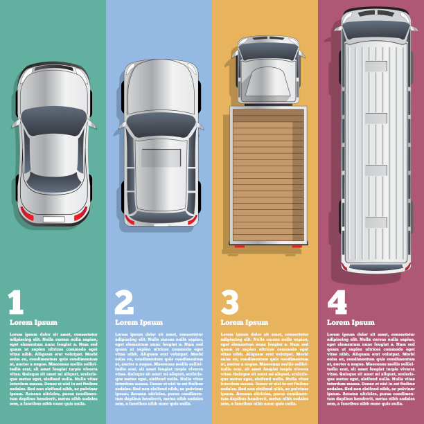 不同汽车的说明。图片下载