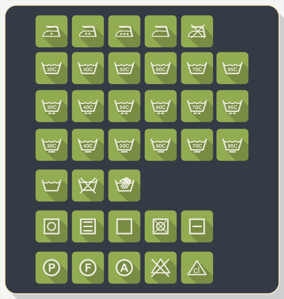 洗涤标志平面设计图片下载