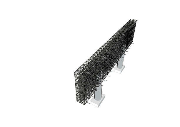 正面视图的空白广告广告牌钢结构尺寸16 × 32米约30米高，可用于广告设计或向公众发送信息或任何目的的公共关系或公关。图片下载