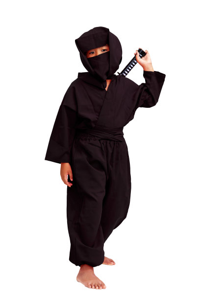 白色背景上的忍者图片下载