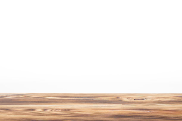 空木桌孤立在白色背景上图片下载