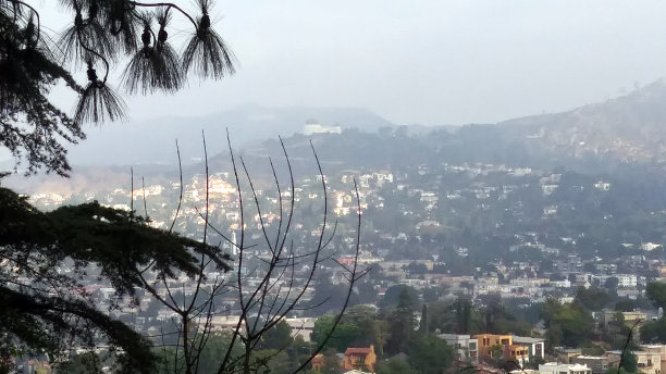 好莱坞山的阴天图片下载