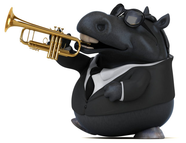 有趣的马- 3D插图图片下载