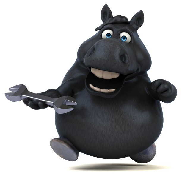 有趣的马- 3D插图图片下载