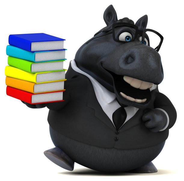 有趣的马- 3D插图图片下载