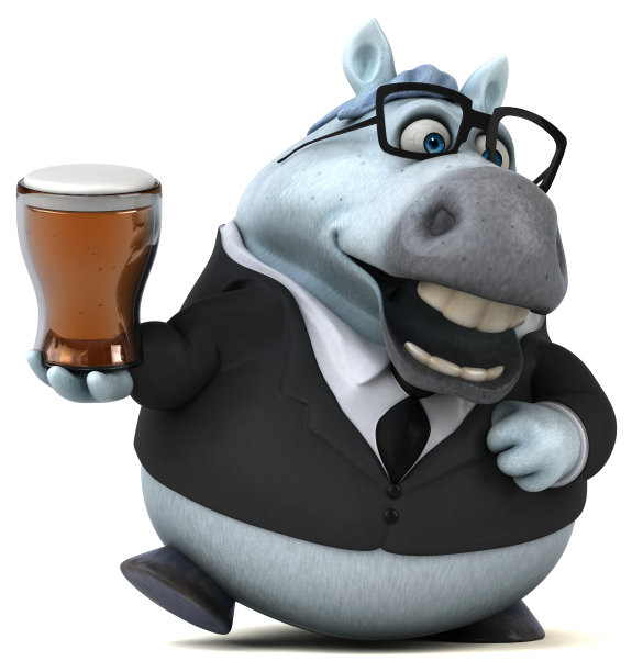 有趣的马- 3D插图图片下载