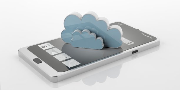 3d渲染智能手机与云图片下载