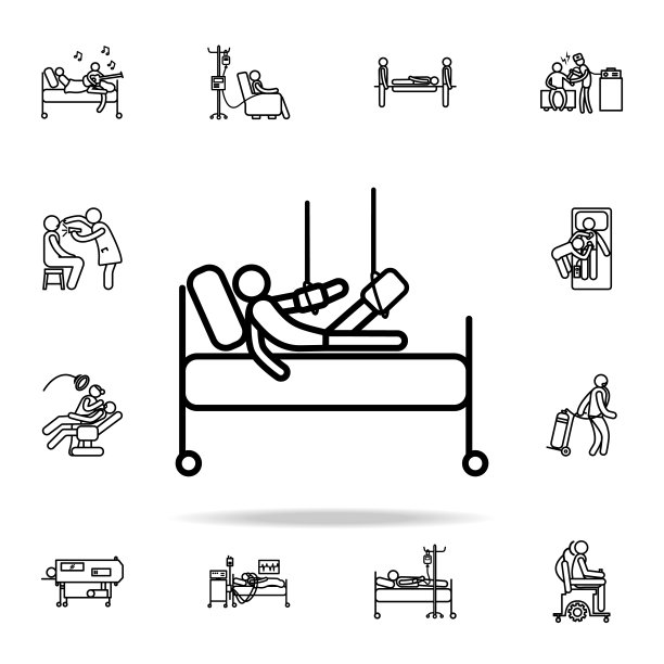 脚伤图标。医院图标通用设置为网络和移动图片下载