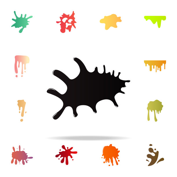 油溅图标。喷溅图标通用设置为网络和移动图片下载