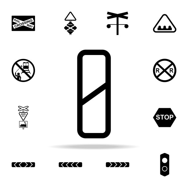 接近铁路道口标志。铁路警告图标普遍设置为网络和移动图片下载