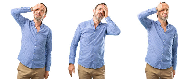 惊恐和紧张表现出焦虑和惊慌的姿态，不知所措图片下载