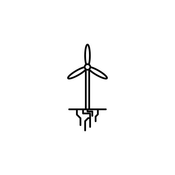 风车智能图标。移动概念和web应用的未来技术图标元素。细线风车智能图标可以用于网络和移动图片下载