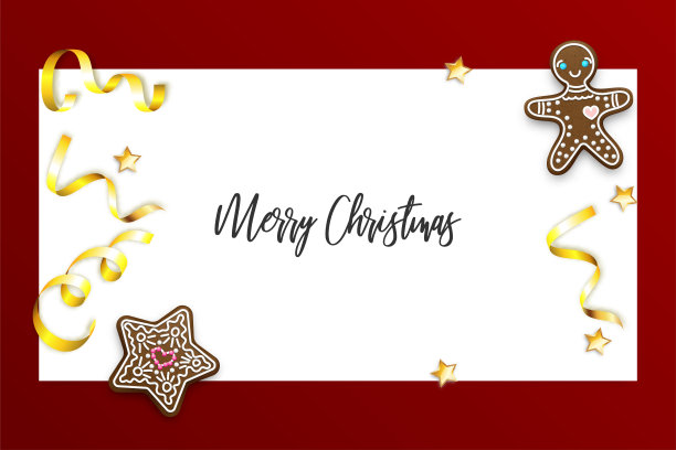 圣诞姜饼节日横幅图片下载