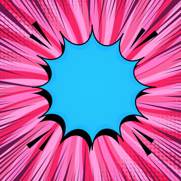 漫画页面爆炸模板素材图片