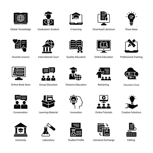 学校符号向量图标图片下载