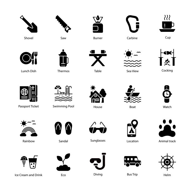 夏令营包字形图标图片下载