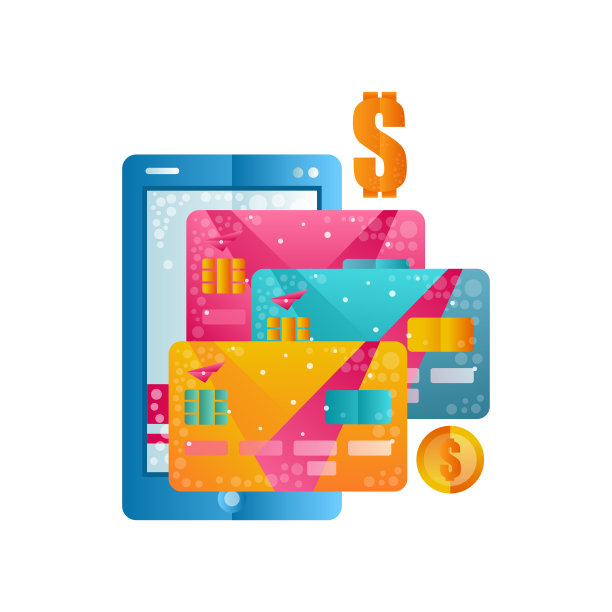 现代智能手机和信用卡，移动支付，网上银行，购物，电子商务概念平面矢量插图白色背景图片下载