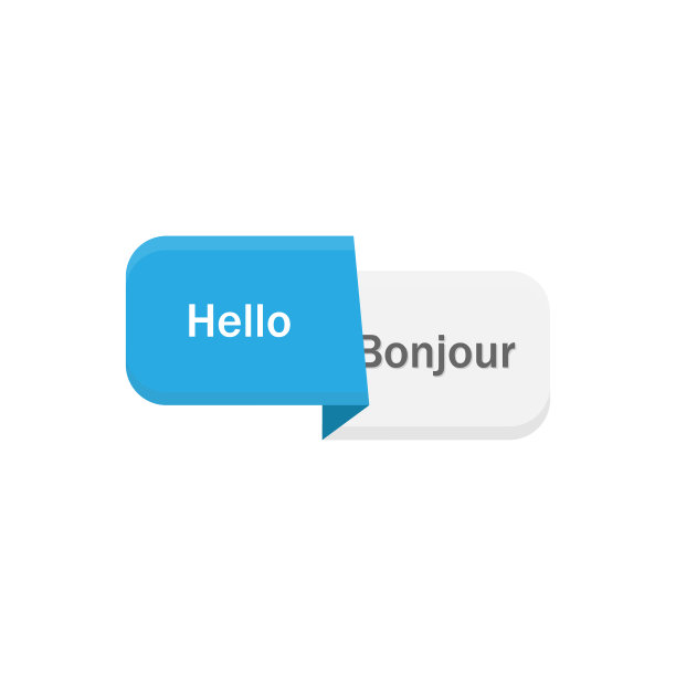 翻译商标。用英语介绍法国。矢量插图平面设计图片下载