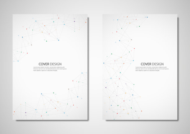 几何抽象背景与连接的点和线图片下载